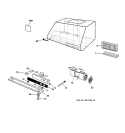 RANGE HOOD Diagram and Parts List for ZV880WSS  General Electric Range Hood