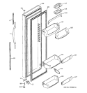 FRESH FOOD DOOR Diagram and Parts List for GSS25TGMAWW  General Electric Refrigerator