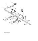 MANIFOLD & CONTROLS Diagram and Parts List for ZGU36N4RD1SS  General Electric Cooktop