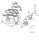 FREEZER Diagram and Parts List for FCM15RAWH  General Electric Freezer