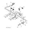 MANIFOLD AND CONTROLS Diagram and Parts List for ZDP36L4RD1SS  General Electric Range