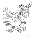 UNIT PARTS Diagram and Parts List for ZDP48N6RD1SS  General Electric Range