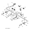 MANIFOLD & CONTROLS Diagram and Parts List for ZDP48N6RD1SS  General Electric Range