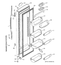 FRESH FOOD DOOR Diagram and Parts List for PSC23MGMAWW  General Electric Refrigerator