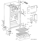 CABINET Diagram and Parts List for GTS18ABMBRWW  General Electric Refrigerator