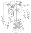CABINET Diagram and Parts List for GTR18BBMBRWW  General Electric Refrigerator