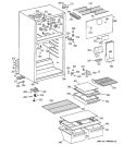 CABINET Diagram and Parts List for GTS18FBMBRWW  General Electric Refrigerator