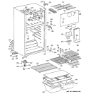 CABINET Diagram and Parts List for GTT18FBMBRCC  General Electric Refrigerator