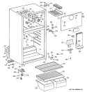 CABINET Diagram and Parts List for GTT18BBMBRWW  General Electric Refrigerator