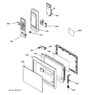 CONTROL PANEL & DOOR Diagram and Parts List for JE635WC02  General Electric Microwave