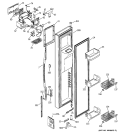 FREEZER DOOR Diagram and Parts List for PSC23SGMABS  General Electric Refrigerator