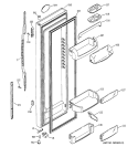 FRESH FOOD DOOR Diagram and Parts List for PSC23SGMABS  General Electric Refrigerator