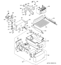 ICEMAKER & DISPENSER Diagram and Parts List for PSC23SHMABS  General Electric Refrigerator