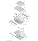 FREEZER SHELVES Diagram and Parts List for PSC23SHMABS  General Electric Refrigerator