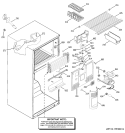 FREEZER SECTION Diagram and Parts List for GTS18UBMARWW  General Electric Refrigerator