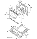DOOR & DRAWER PARTS Diagram and Parts List for RGB532BEA4AD  Hotpoint Range