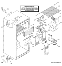 FREEZER SECTION Diagram and Parts List for GTS18DCMALCC  General Electric Refrigerator