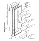 FRESH FOOD DOOR Diagram and Parts List for PSC23NGMABB  General Electric Refrigerator