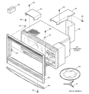 MICROWAVE ENCLOSURER Diagram and Parts List for JTP85BA6BB  General Electric Microwave Oven Combo