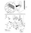 SYSTEM Diagram and Parts List for FUF17DMARWH  General Electric Freezer