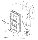 DOOR Diagram and Parts List for FUM17DMARWH  General Electric Freezer