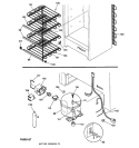 SYSTEM Diagram and Parts List for FUM17DMARWH  General Electric Freezer