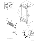 CABINET Diagram and Parts List for FUM17SMARWH  General Electric Freezer