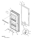 DOOR Diagram and Parts List for FUM9SMARWH  General Electric Freezer