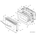 DOOR Diagram and Parts List for JT910CA5CC  General Electric Wall Oven