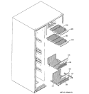 FREEZER SHELVES Diagram and Parts List for GSS25RGMBCC  General Electric Refrigerator