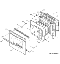 DOOR Diagram and Parts List for JCKP15BA3BB  General Electric Wall Oven