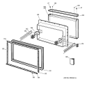 Part Location Diagram of WR1M724 GE WASHER HINGE DRAWER