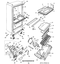 CABINET PARTS Diagram and Parts List for TCD18PADBRBB  General Electric Refrigerator