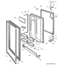 FRESH FOOD DOOR Diagram and Parts List for TCS18PADBLBS  General Electric Refrigerator