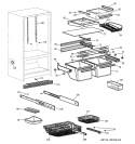 SHELF PARTS Diagram and Parts List for TCS18PADALBS  General Electric Refrigerator