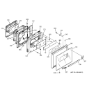 DOOR Diagram and Parts List for JGRP17WEW4WW  General Electric Range
