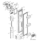 FREEZER DOOR Diagram and Parts List for GSS25PGMBBB  General Electric Refrigerator
