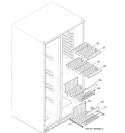 FREEZER SHELVES Diagram and Parts List for GSS25PGMBBB  General Electric Refrigerator