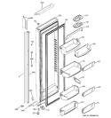 FRESH FOOD DOOR Diagram and Parts List for PSI23NGMBBB  General Electric Refrigerator