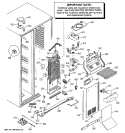 FREEZER SECTION Diagram and Parts List for PSI23NGMBBB  General Electric Refrigerator