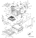 BODY & DRAWER PARTS Diagram and Parts List for JSP46CD2CC  General Electric Range