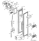 FREEZER DOOR Diagram and Parts List for PSC21MGMBCC  General Electric Refrigerator
