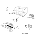 RANGE HOOD Diagram and Parts List for ZV671WSS  General Electric Range Hood