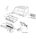 RANGE HOOD Diagram and Parts List for ZV890Y2SS  General Electric Range Hood