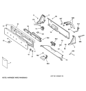 CONTROLS & BACKSPLASH Diagram and Parts List for WWSE6260B0CC  General Electric Washer