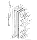 FRESH FOOD DOOR Diagram and Parts List for GSS25SGMBBS  General Electric Refrigerator