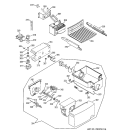 ICEMAKER & DISPENSER Diagram and Parts List for GSS25SGMBBS  General Electric Refrigerator