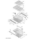 FREEZER SHELVES Diagram and Parts List for PSC23SGMBBS  General Electric Refrigerator
