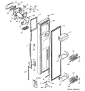 FREEZER DOOR Diagram and Parts List for PSC23SHMBBS  General Electric Refrigerator