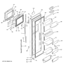 FRESH FOOD DOOR Diagram and Parts List for PSC23SHMBBS  General Electric Refrigerator